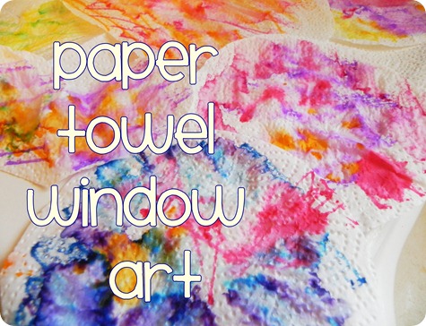 Easie Peasie Co: Wednesday Toddler Activities: Paper Towel Window Art
